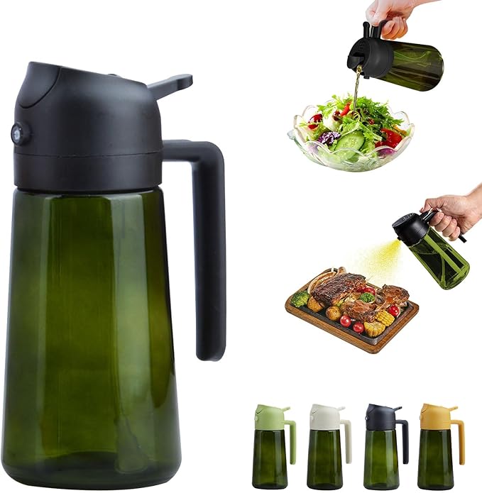 2 In 1 Oil Dispenser And Oil Sprayer, 16 Oz/470 Ml Oil Dispenser by Unknown