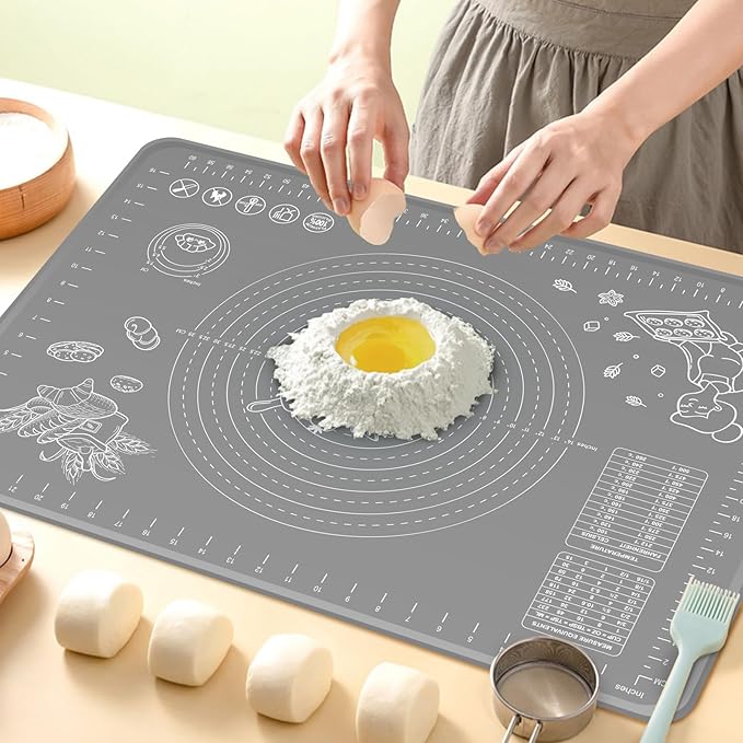 Silicone Pastry Mat 28" x 20" Extra Thick Non Stick Baking Mat by UltraKeno