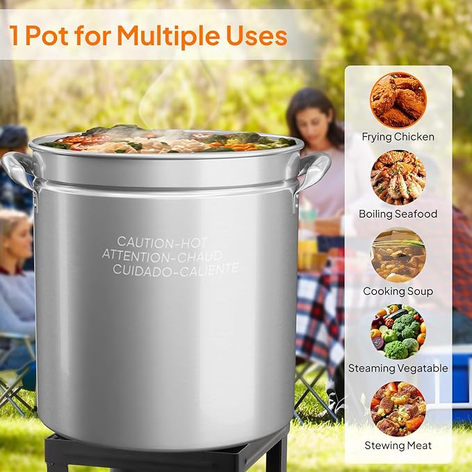 Bonnlo 82QT Stainless Steel Stock Pot