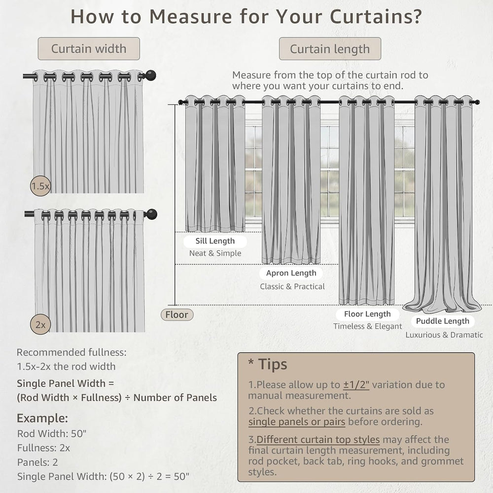 jinchan Boho Blackout Curtains 84 Inches Long for Bedroom Living Room
