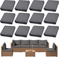 12Pcs Outdoor Cushion Covers, Patio Cushion Covers, Stretch Elastic Slipcovers by dreahoteztil