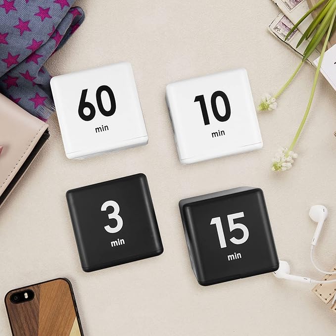 Feilifan Cube Timer, Kid Focus Study Timer Kitchen Work Timer Time Block Cube - Image 7