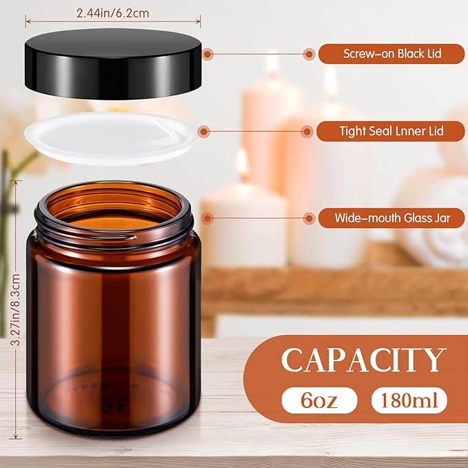 Domensi 48 Pcs Bulk 6oz Glass Jars - Image 2