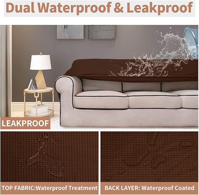 Easy-Going 100% Waterproof Couch Cover, Dual Waterproof Sofa Cover, Stretch - Image 3