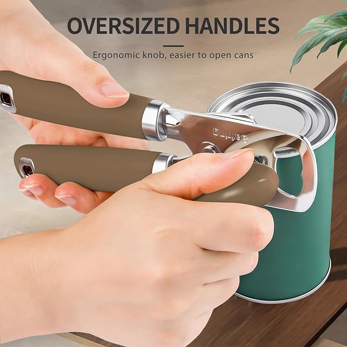 Safring Can Opener Manual, Heavy Duty Stainless Steel Smooth Edge Can Opener - Image 5