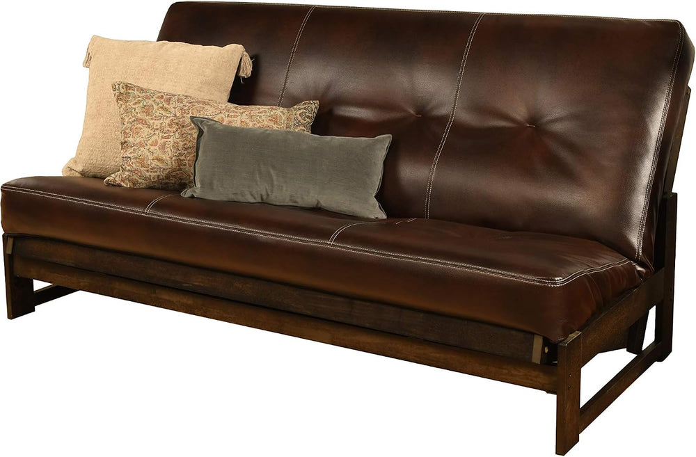 Kodiak Furniture Aspen Futon Set with Reclaim Mocha Finish, Oregon Trail Java...