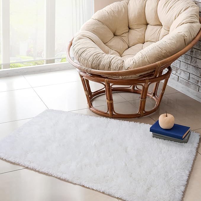 Chicrug Soft Runner Rug for Bedroom Living Room Plush Fluffy Rug 2x4 Feet - Image 5