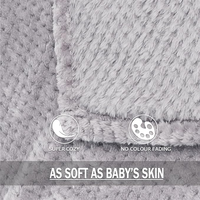 Exclusivo Mezcla Fleece Bed Blanket Twin Size, Super Soft and Warm Blankets - Image 7