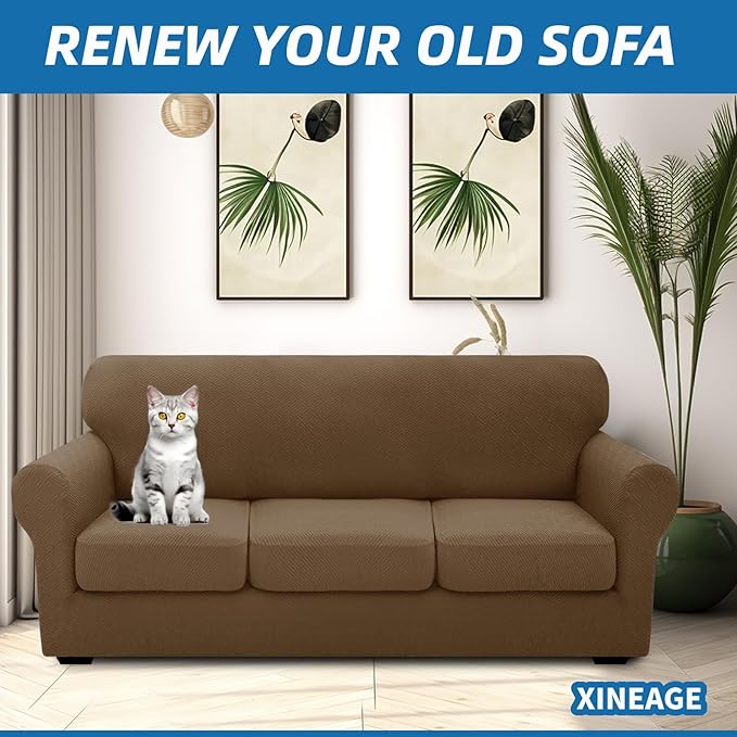 XINEAGE New 4 Pieces Extra Large Couch Covers - Image 2