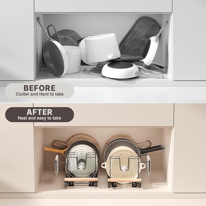 Magheo Pull Out Pots and Pans Organizer Under Cabinet - Image 7