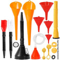17 Pcs Automotive Funnel Set & Gas Can Spout Replacement, Plastic Long Neck Oil by Unknown