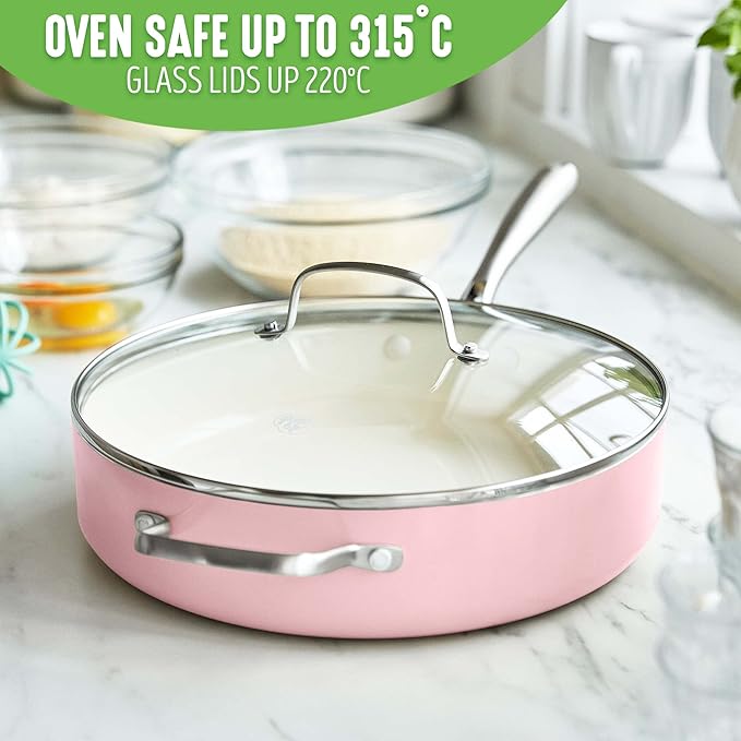 GreenLife Artisan Healthy Ceramic Nonstick, 5QT Saute Pan Jumbo Cooker - Image 6