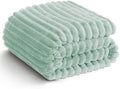 HIMEET Sage Green Ribbed Twin Blanket by Unknown