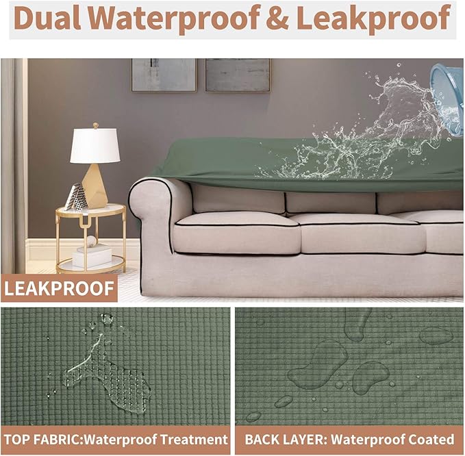 Easy-Going 100% Waterproof Chair Couch Cover, Dual Waterproof Sofa Cover - Image 3