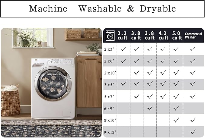 Washable Rugs 8x10 Area Rugs for Living Room, Rugs for Bedroom, Large Carpets - Image 9
