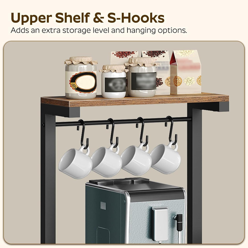 YATINEY Bakers Rack with Storage, 5-Tier Coffee Bar Station with Drawer, Kitc...