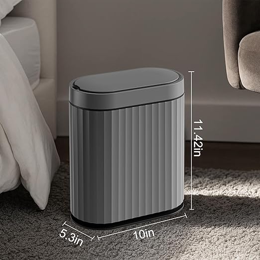 ELPHECO Bathroom Motion Sensor Trash can, 2 Gallon Automatic Garbage Can