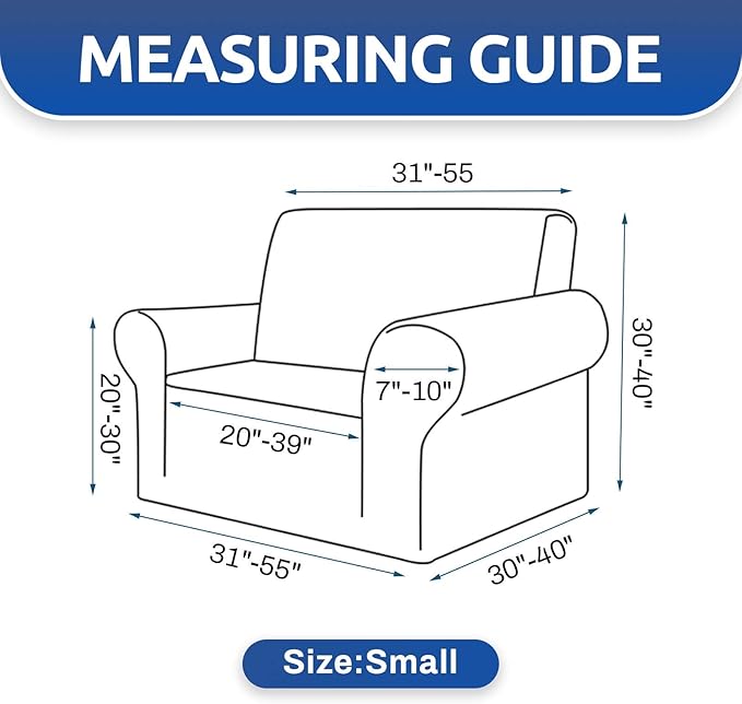KEKUOU Stretch Single Sofa Slipcover 1 Piece Couch Sofa Cover Furniture - Image 5