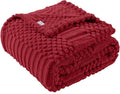 60x80 Inch Red Twin Blanket by Unknown