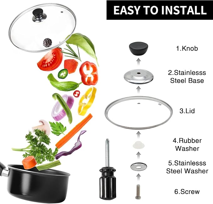 14 Inch Pan Lid, Tempered Glass Cast Iron Lid - Image 3