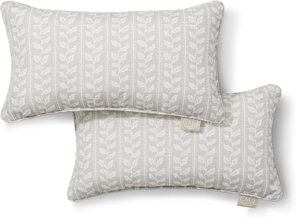 Martha Stewart Vineyard Vines Indoor Outdoor Decorative Lumbar Pillow 2-Pack ...