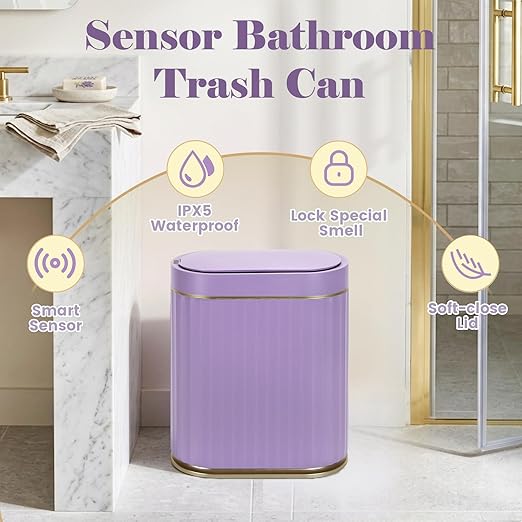 ELPHECO Bathroom Sensor Trash Can