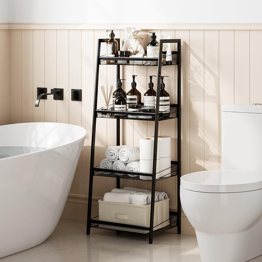 Masupu 4 Tier Bathroom Shelf, Bathroom Organizer and Storage for Small Space,...