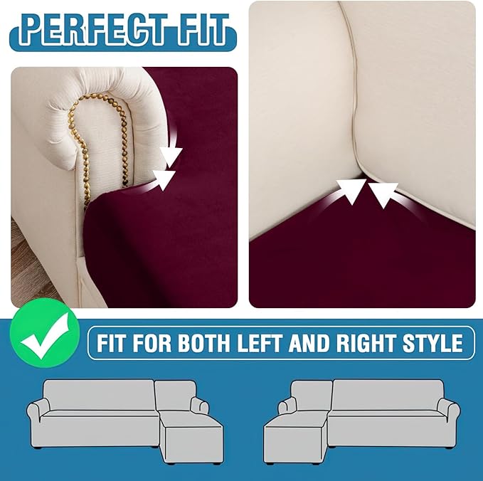 Couch Cover Stretch Velvet Sofa Cushion Cover 1-Piece - Image 7