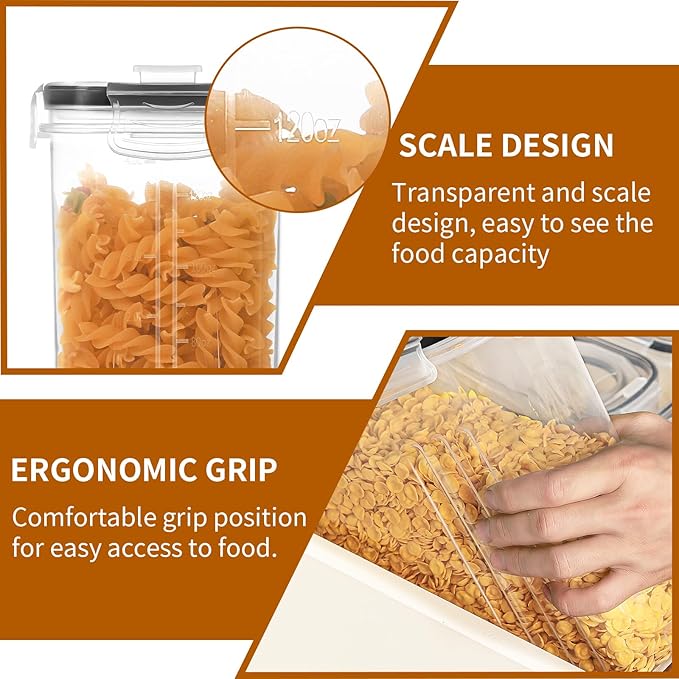 Cereal Containers Storage Set, Cereal Dispensers - Image 6