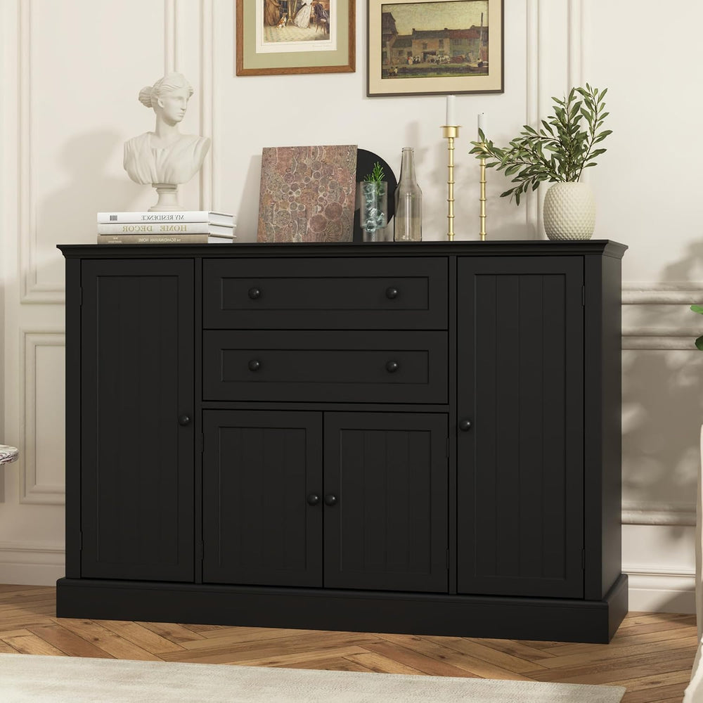 Farmhouse 47" Buffet Cabinet with Storage,Large Sideboard Buffet with Dr...