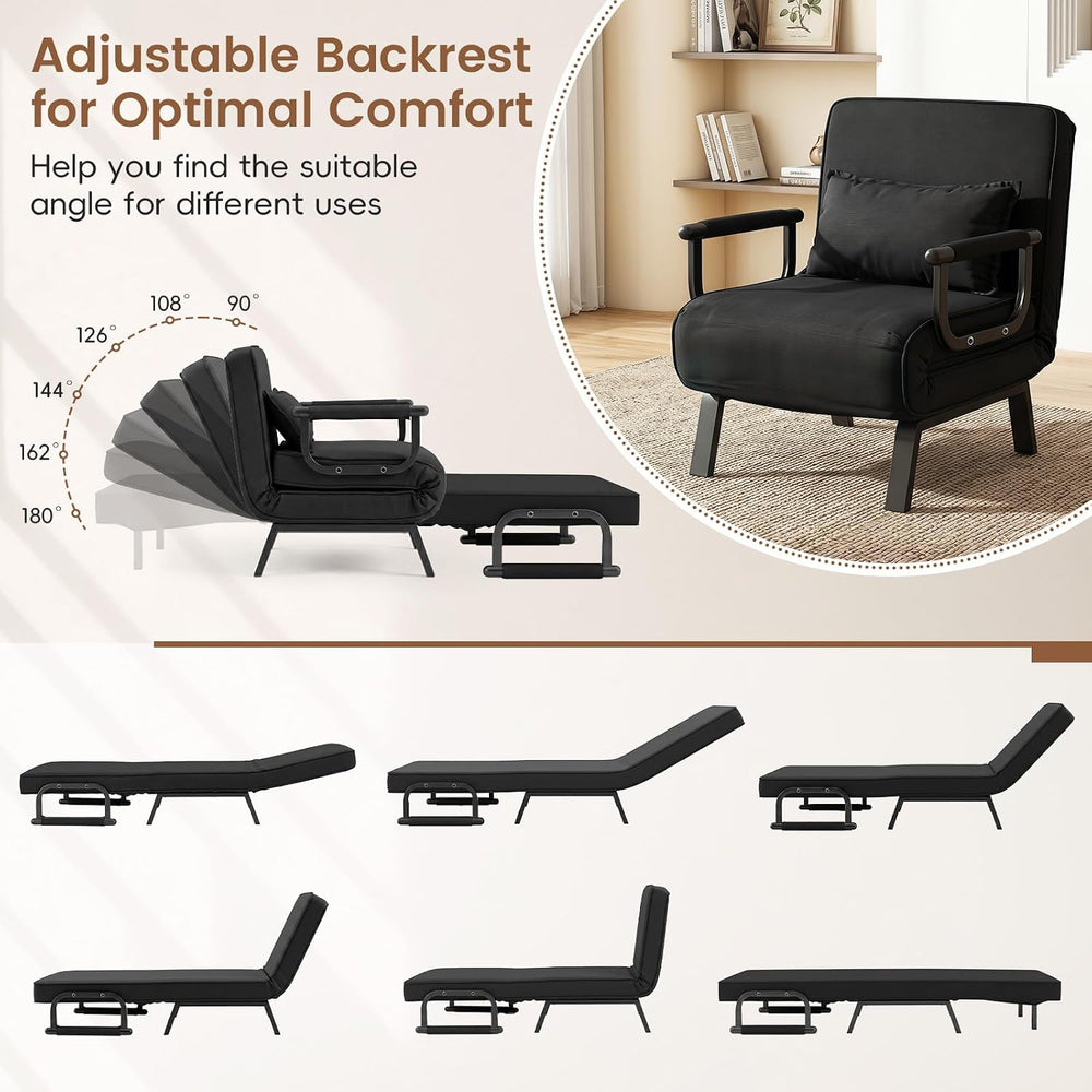KOMFOTT Convertible Sleeper Chair Bed, 3-in-1 Folding Sofa Bed