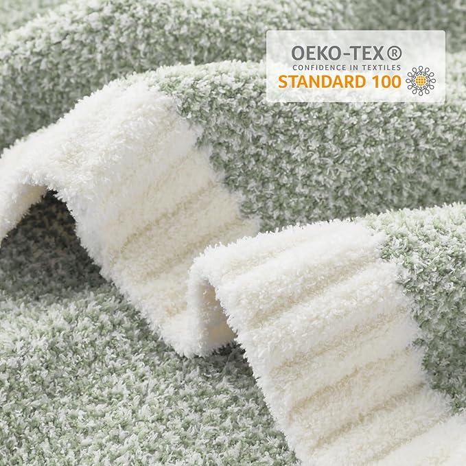 Snuggle Sac Heather Sage Green Throw Blanket - Image 4