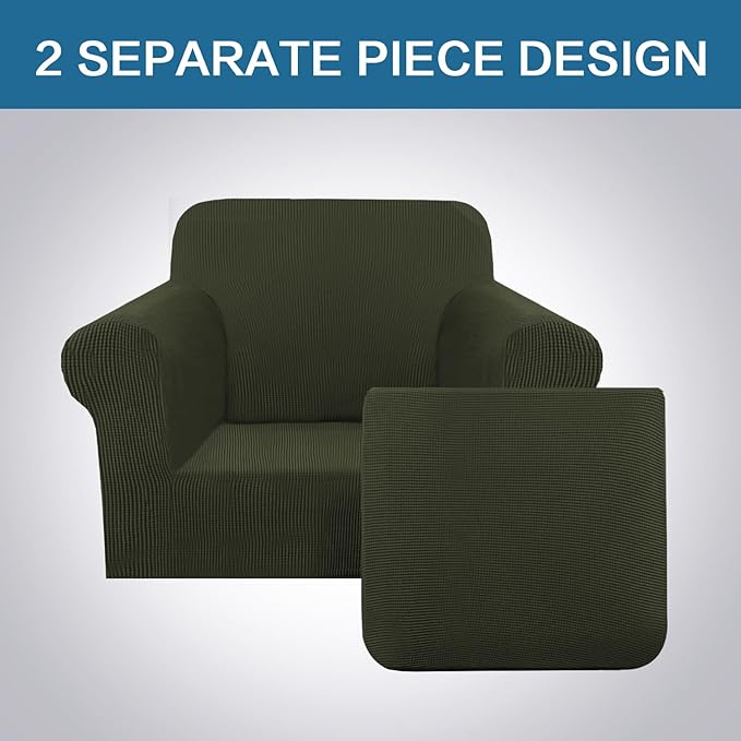 H.VERSAILTEX 2 Piece Couch Cover Stretch Stylish Chair Cover Furniture - Image 3