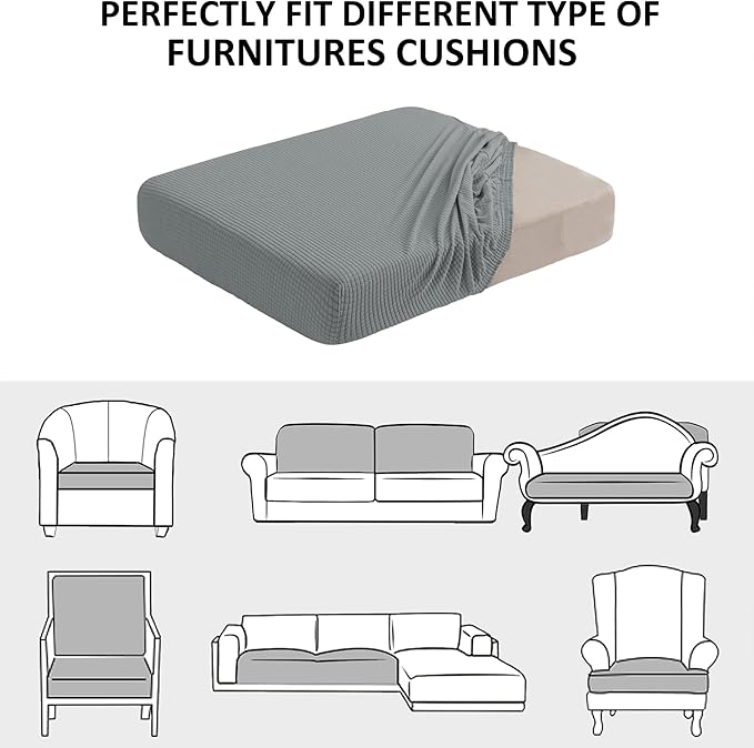 Water Repellent Sofa Seat Cushion Covers High Stretch Furniture Protector - Image 7
