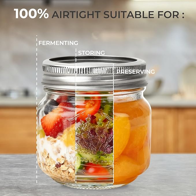 Eathtek 8 oz Glass Mason Jars - Image 3