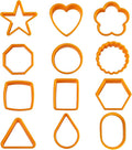 XIPEGPA 12PCS Color Plastic Cookie Cutters Heart Star Triangle by XIPEGPA