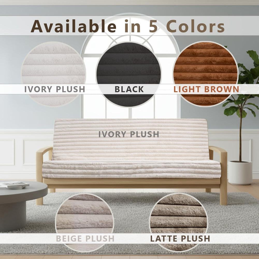 Memory Foam Futon Mattress, Foldout Couch Futon Mattress - 6x60x80 (White Ivo...