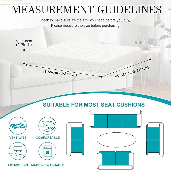 14Pcs Stretch Patio Cushion Covers, Outdoor Couch Covers Replacement, Outdoor - Image 2