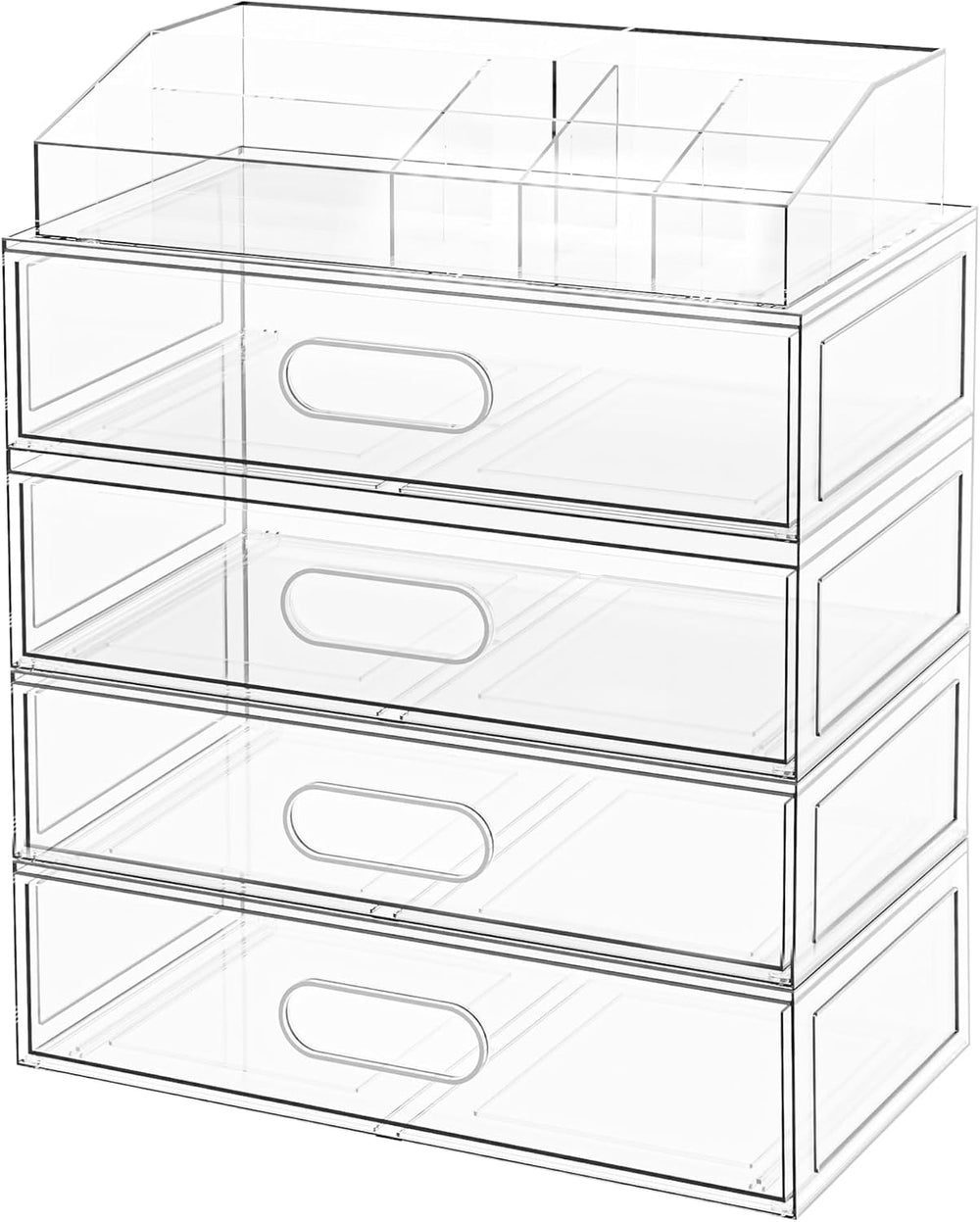 Clear Stackable Makeup Organizer
