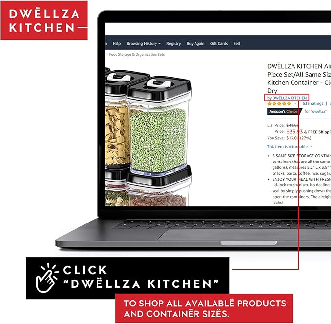 DWËLLZA KITCHEN Airtight Food Storage Containers - Image 3