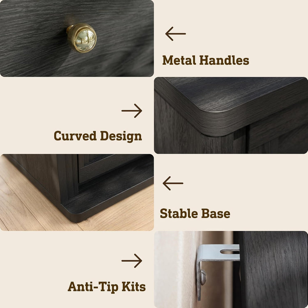 9 Drawer Dresser for Bedroom, 63” Chest of Drawers with Charging Station