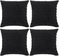 Fancy Homi 4 Packs Boho Black Decorative Throw Pillow Covers 18x18 Inch by Fancy+Homi
