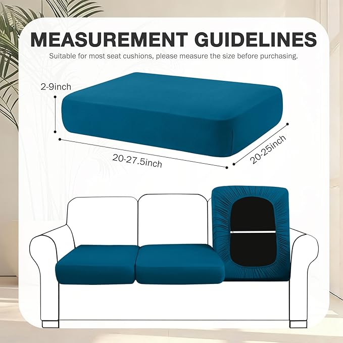hyha 8Pcs Patio Cushion Covers, Stretch Outdoor Couch Cushion Covers, Washable - Image 2