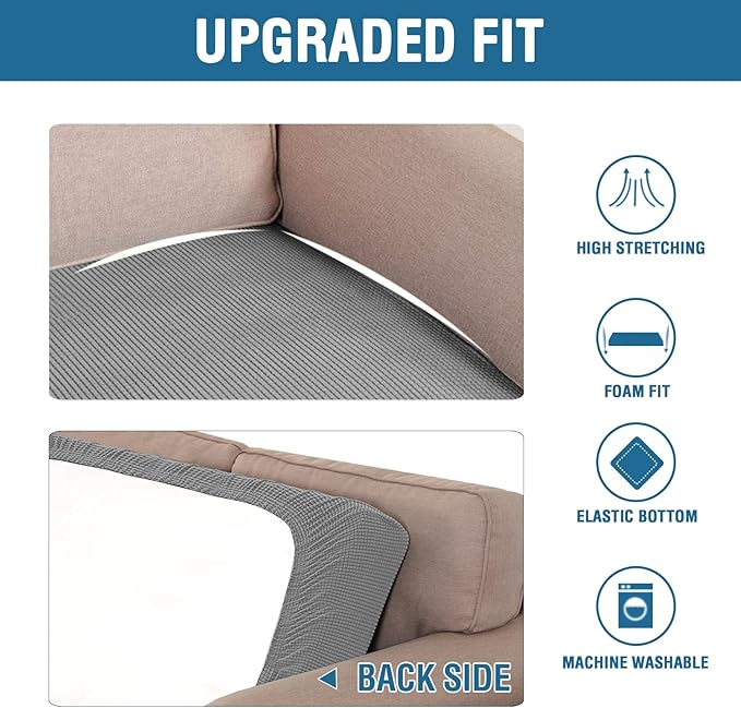 H.VERSAILTEX Super Stretch Individual Seat Cushion Covers Sofa Covers Couch - Image 6