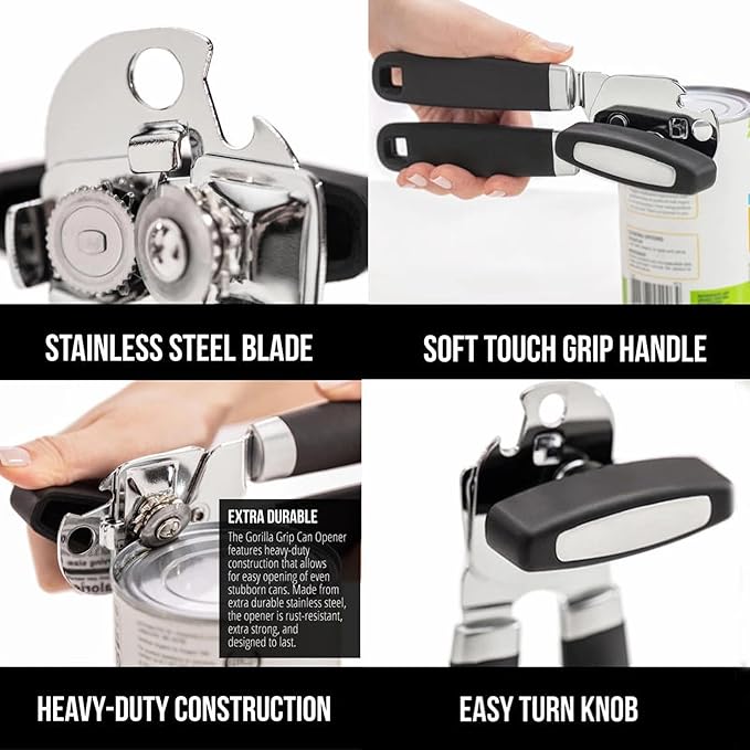 Can Opener Manual for Seniors Heavy Duty, Commercial Cans & Bottles Opener for - Image 4
