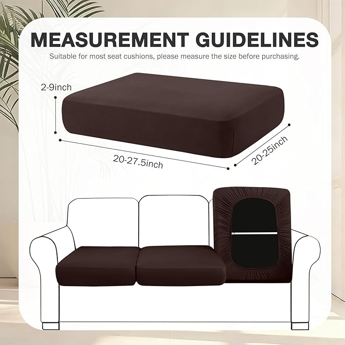 hyha 4Pcs Patio Cushion Covers, Stretch Outdoor Couch Cushion Covers Replacement - Image 2