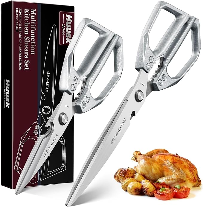HUUSK Kitchen Scissors Set Silver by HuuskKnife