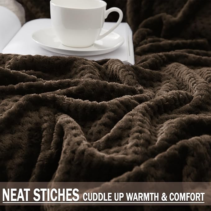 Exclusivo Mezcla Fleece Bed Blanket Twin Size, Super Soft and Warm Blankets - Image 6