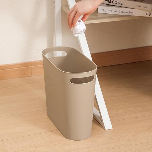 rejomiik Small Trash Can, 3.5 Gallon Slim Garbage Can Plastic Waste Basket - Image 6