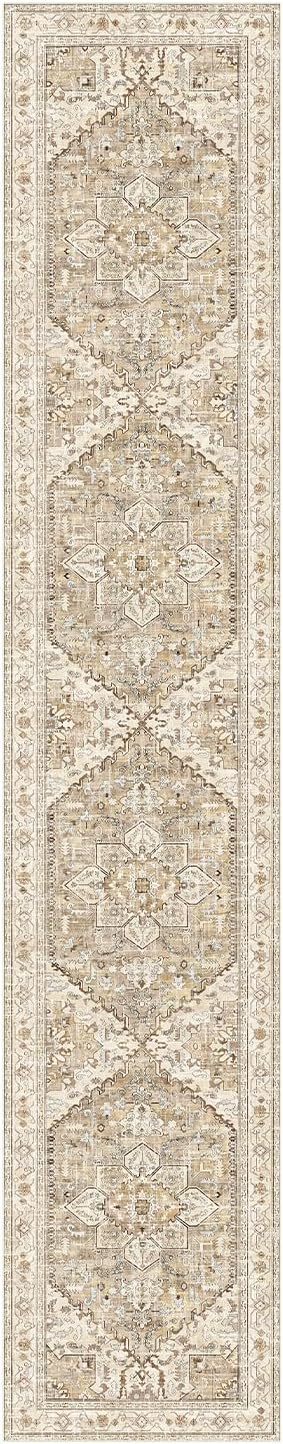 Yamaziot Washable Runner Rug, 2x10 Non-Slip Boho Vintage Hallway Rug Runner - Image 2
